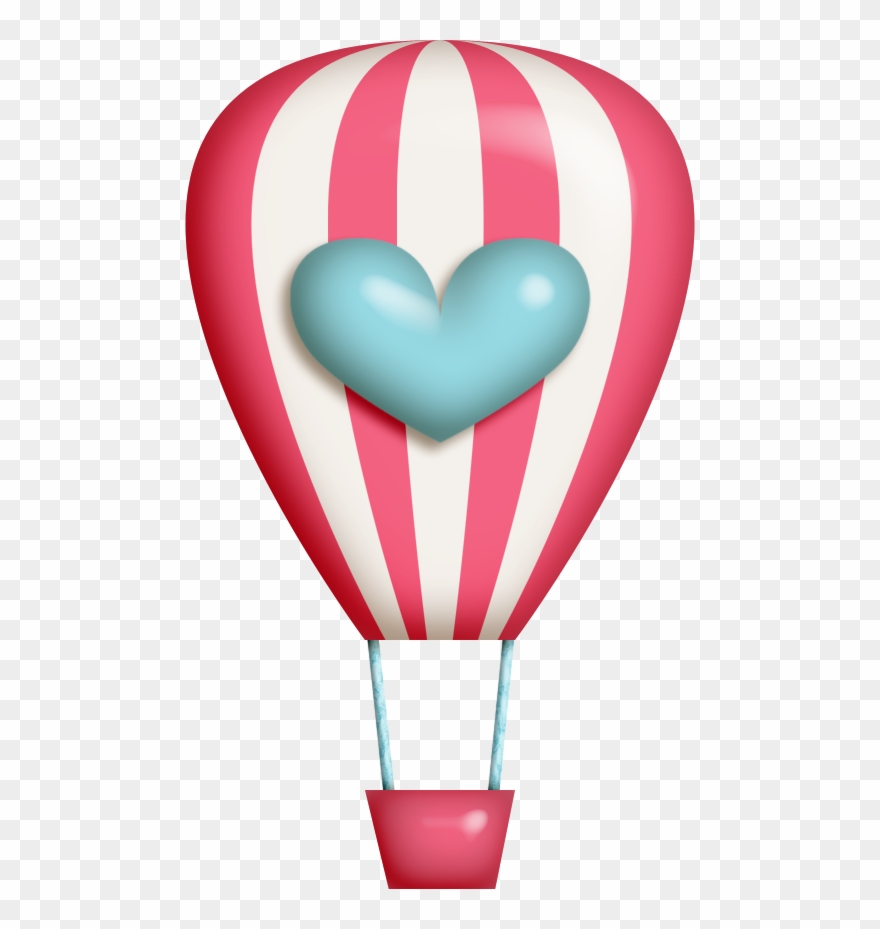 Image Of Valentine Border Clipart - Cute Hot Air Balloon Clipart Green - Png Download