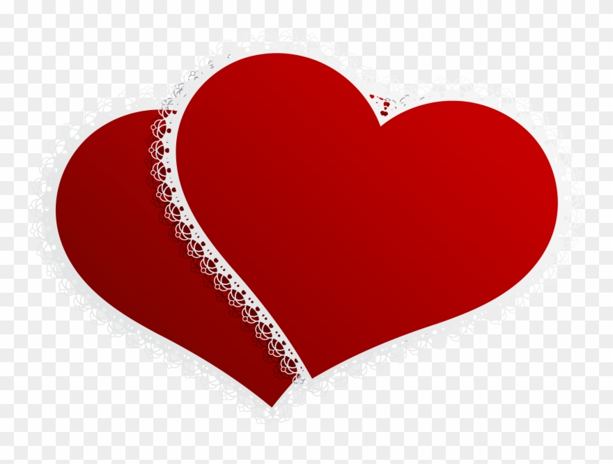 Valentine Double Hearts Decor Png Clipart Picture - Wedding Heart Clipart Png Transparent Png
