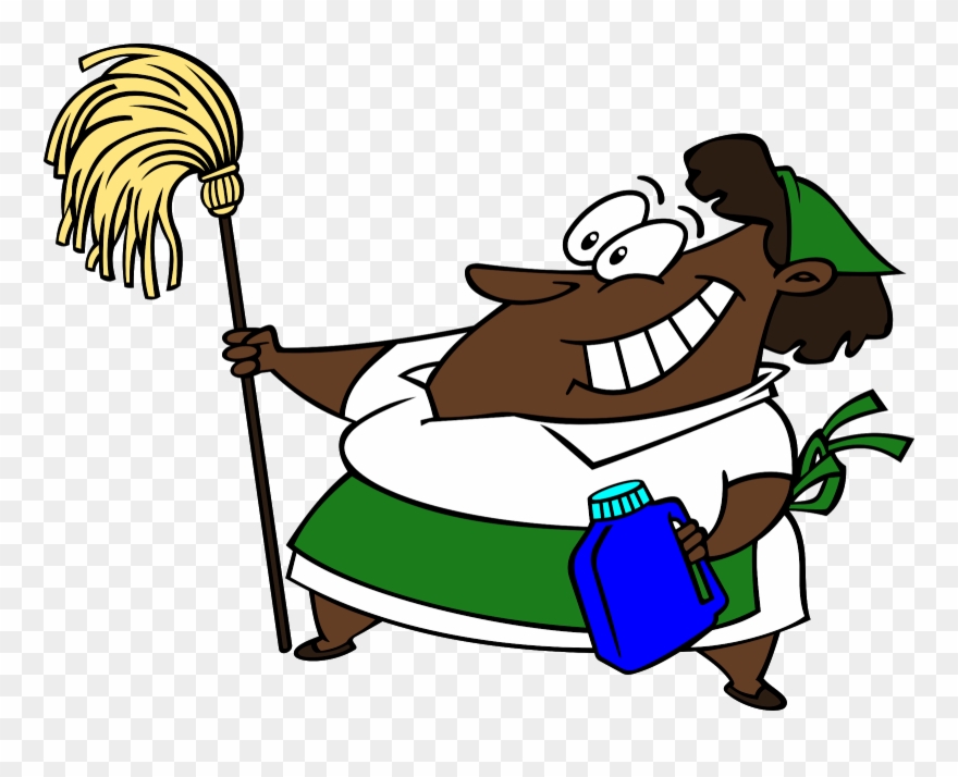 Gallery Of Cleaning Housekeeping Cleaner Free Content - Black Cleaning Lady Clipart - Png Download