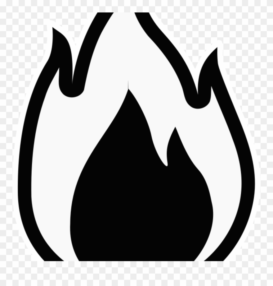 Png Black And White Download Black And White Valentines - Black And White Flame Clipart