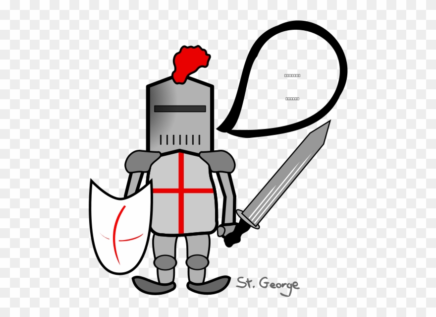 St George And The Dragon Svg Vector File, Vector Clip - Crusade Clipart - Png Download