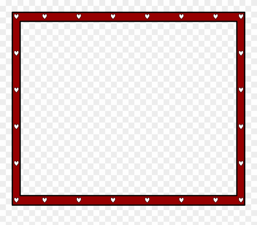 Border Redblack Hearts4x3 - Measuring Non Standard Units Clipart