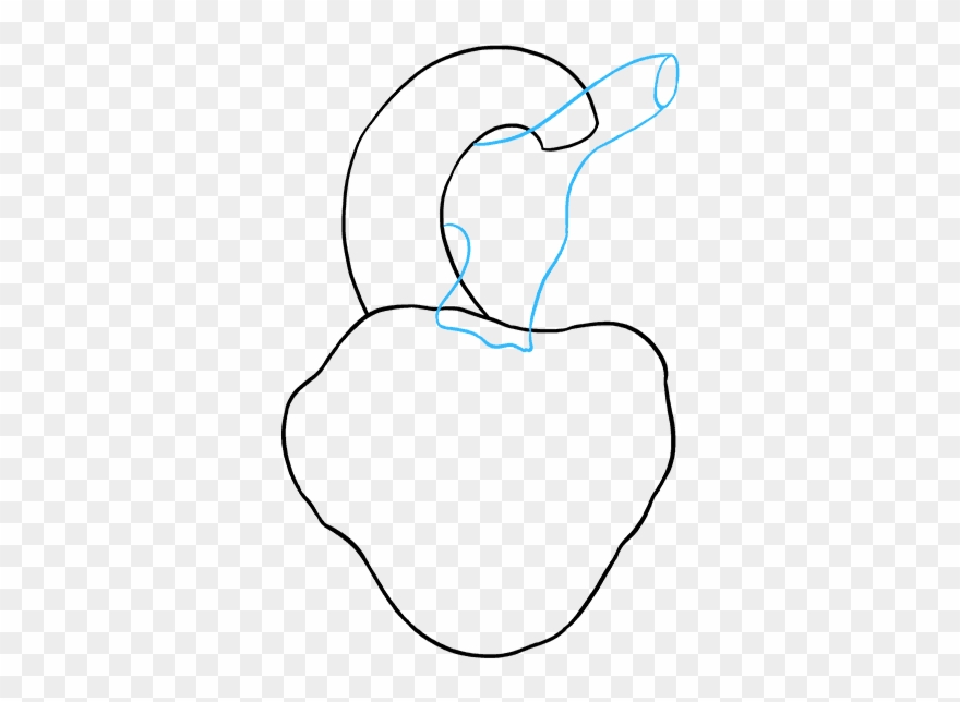 How To Draw Human Heart - Line Art Clipart