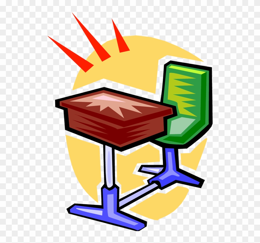 Clean Student Desk Clipart - Clean Desk Clip Art - Png Download