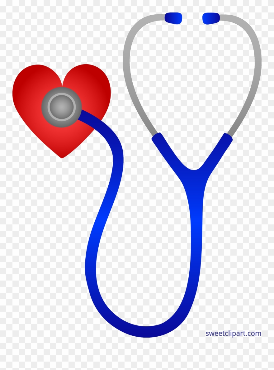 Doctors Stethoscope With Heart Clip Art Clipart - Nursing Clipart - Png Download