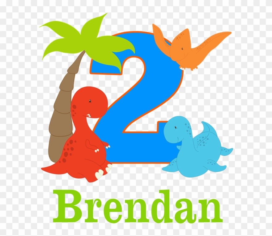 2nd Birthday Dinosaur Personalized T-shirt - 1st Birthday Dinosaur Personalized Bib Clipart
