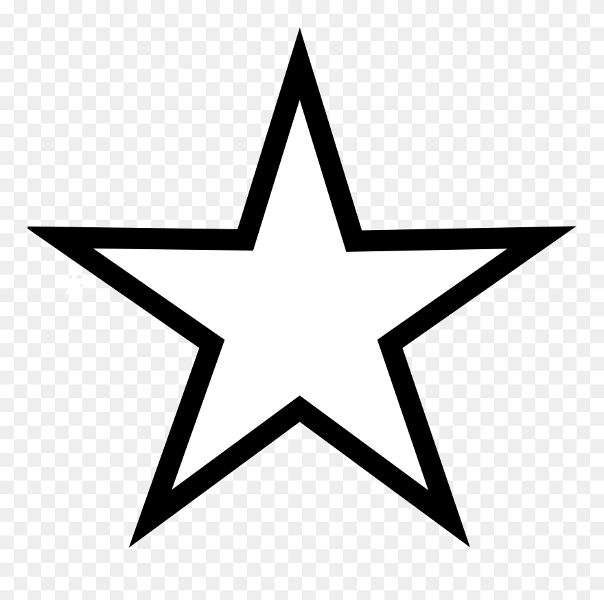 White Star - Coloring Pages Of Star Clipart