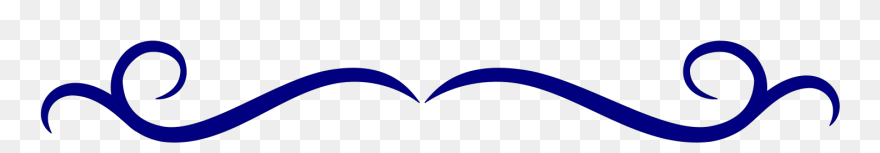 Image Single Line Border Clipart Dark Blue Swirl Divider - Blue Decorative Line - Png Download