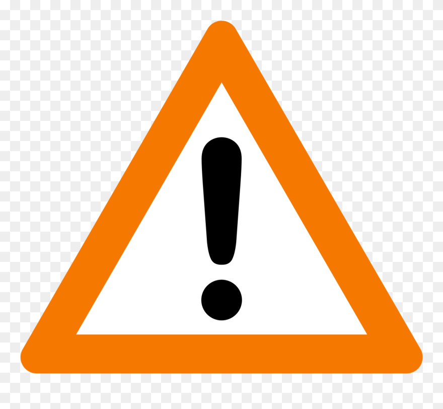 Warning Yield Sign Clip Art - Warning Sign Vector - Png Download