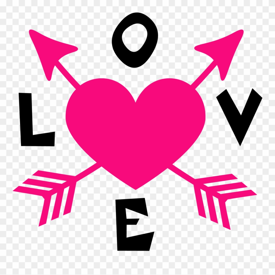 Heat Clipart Wedding Heart Design - Love Arrow - Png Download