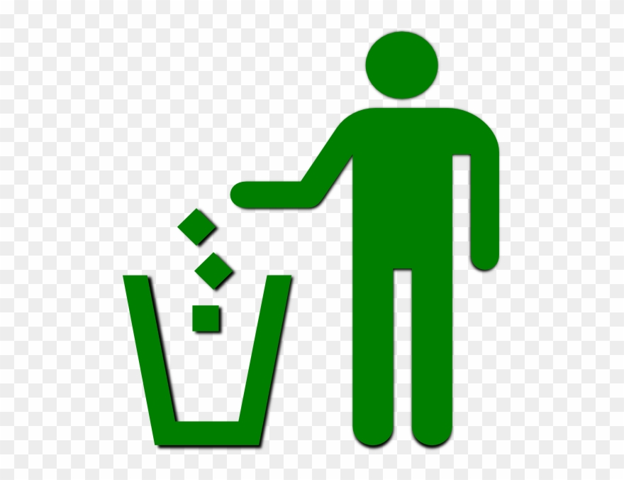 Spring Cleaning Clip Art - Throw Away Trash Sign - Png Download