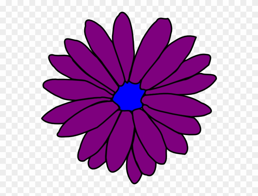 6 Petal Daisy Cliparts - Clip Art Flower - Png Download