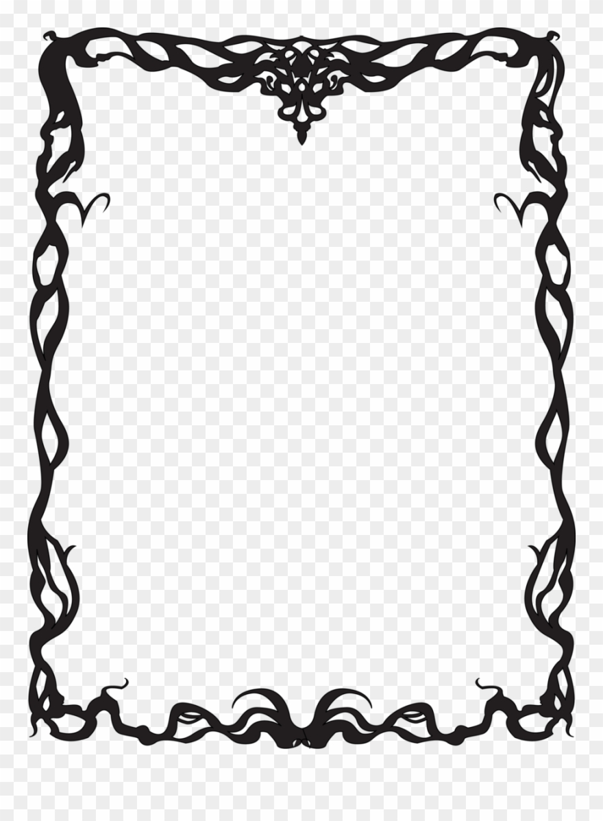 Art Nouveau Border Clip Art Images - Art Deco Border Png Transparent Png