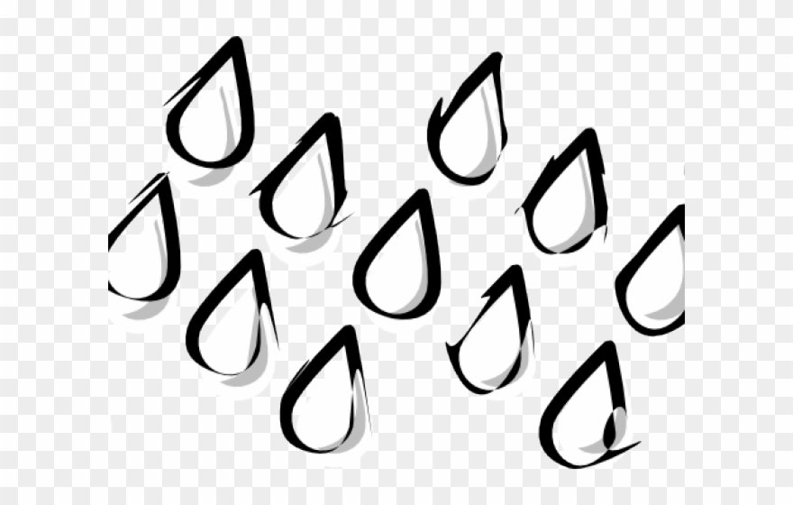 Rain Drops Clipart Black And White - Png Download (#500056) - PinClipart