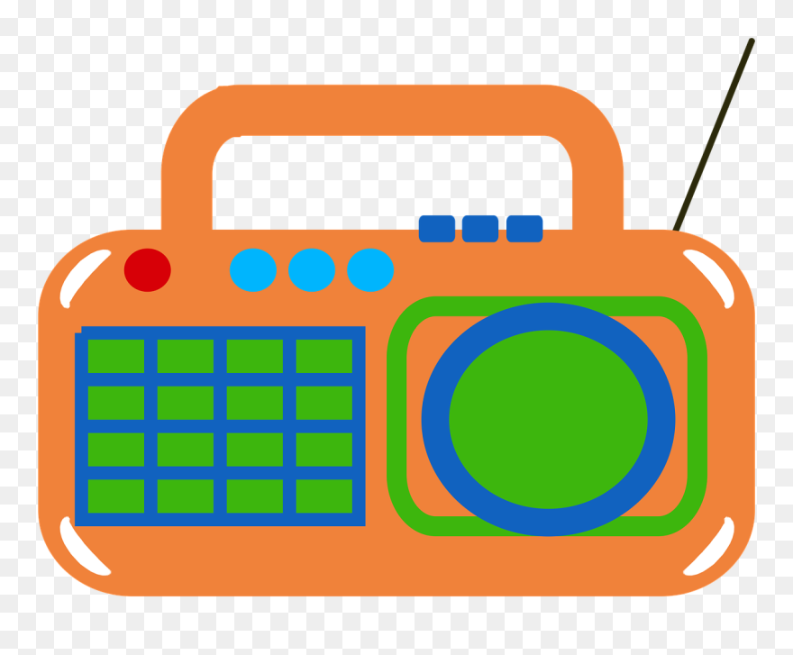 Image Boombox Clipart Radio Tv - Yellow - Png Download