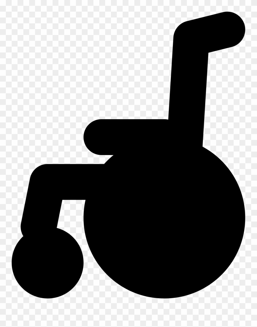 Clip Transparent Clipart Wheelchair - Silhouette Wheelchair Clipart - Png Download