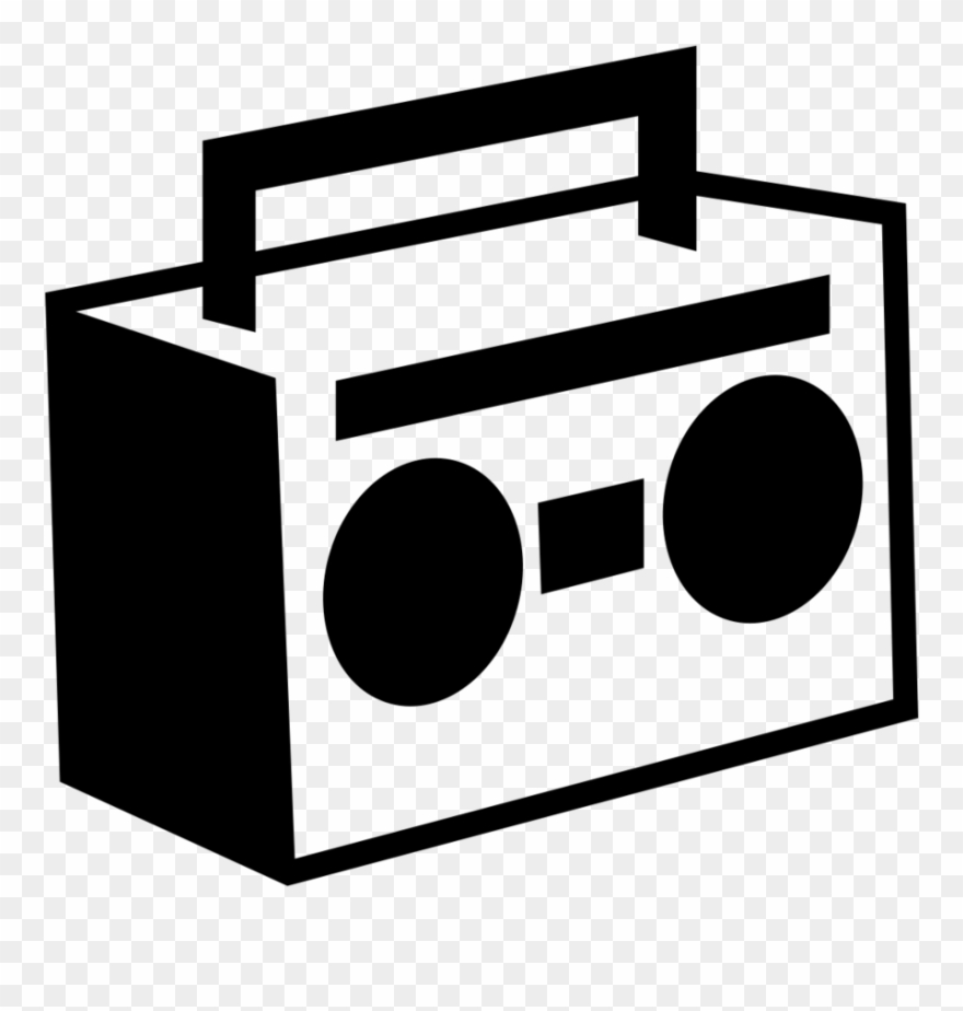 Vector Library Boombox Clipart Cool - Music - Png Download