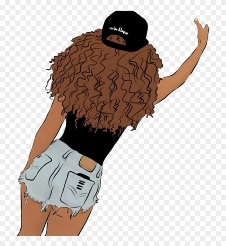 Girl Swaggirl Shorts Selfie Curlyhair Freetoedit - Thug Drawings Clipart