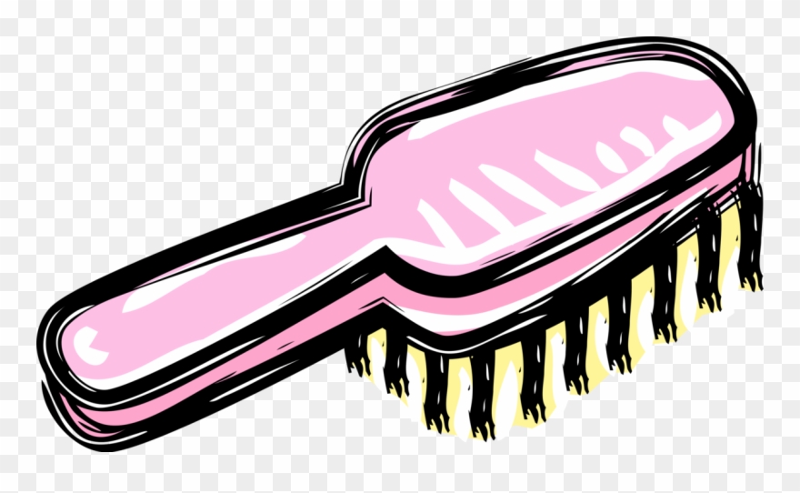 Vector Illustration Of Personal Grooming Hairbrush - Hair Brush Clipart Png Transparent Png