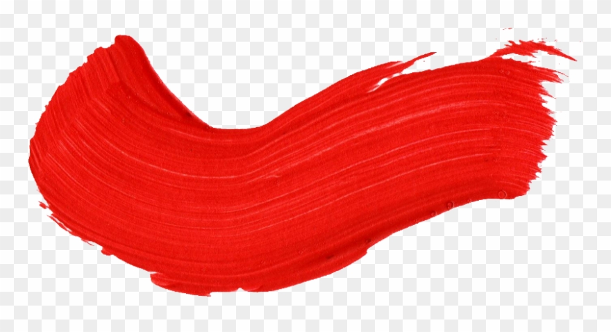 Paint Brush Stroke Clip Art Download - Red Paint Stroke - Png Download