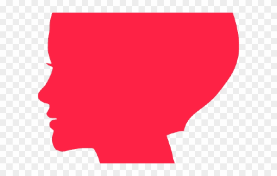Short Hair Clipart Woman Side Face - Png Download