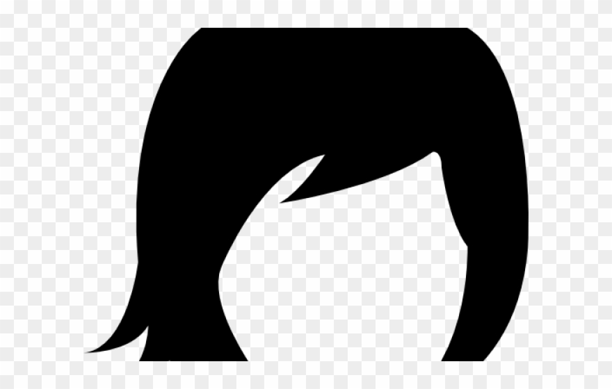 Black Hair Clipart Hair Outline - Png Download
