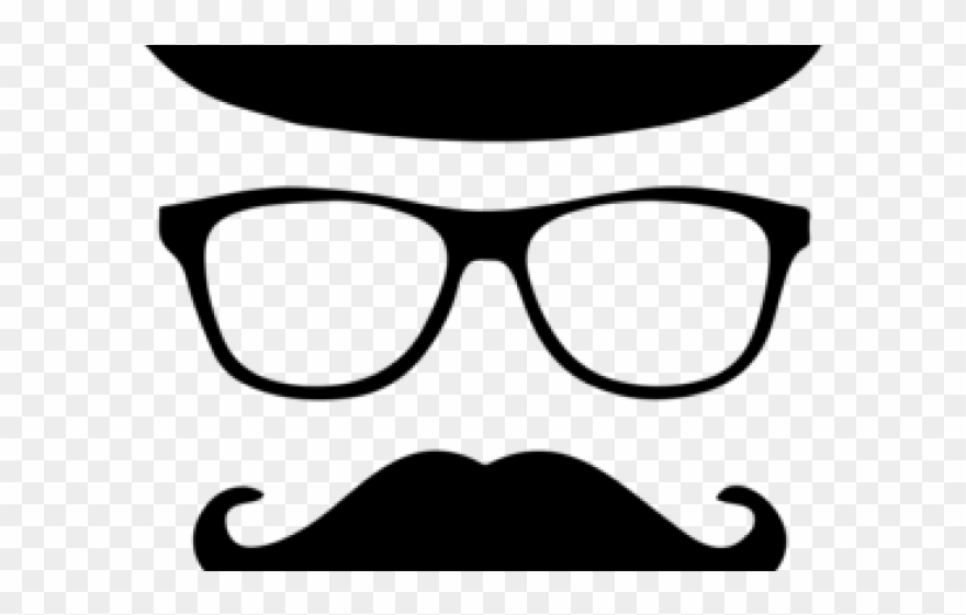 Moustache Clipart Paper - Mustache Clipart With Hat - Png Download