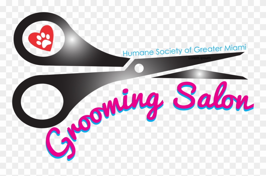 Grooming Salon Title Pink One Heart - Calligraphy Clipart