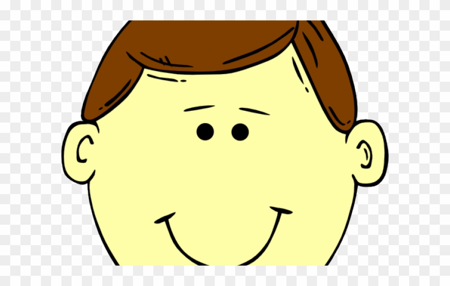Short Hair Clipart Brown Hair Man - Boy Cartoon Face Drawing - Png Download