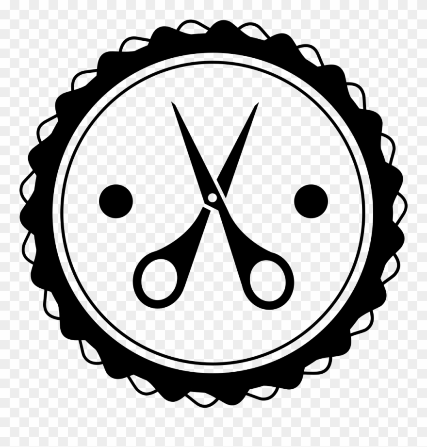 Scissors In A Hair Salon Badge Comments - Auto Shop Clipart