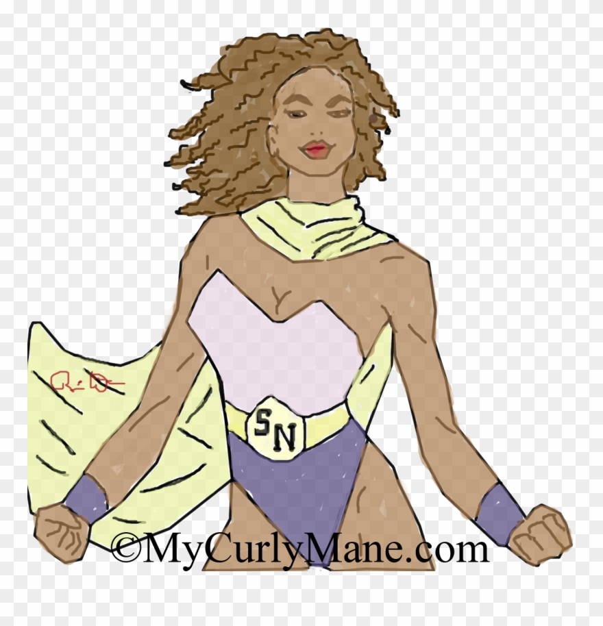 Illustrated Natural Hair Art - Cartoon Clipart