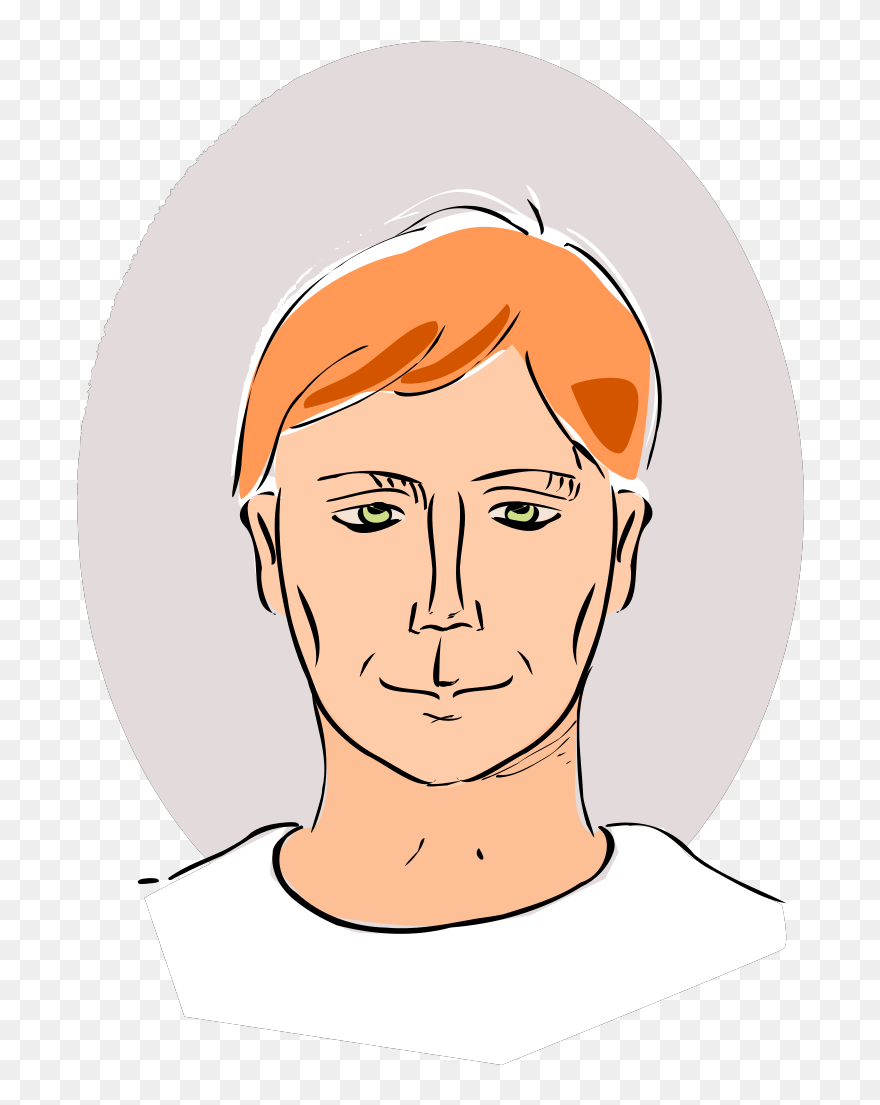 Free Drawing Of Man& - Drawing Of A Head Clipart