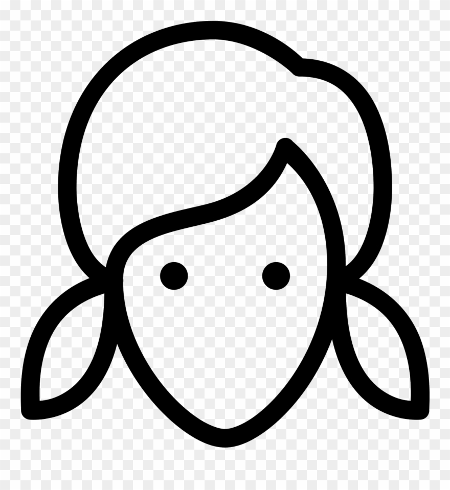 Pigtails Haircut Icon - Pigtail Clipart
