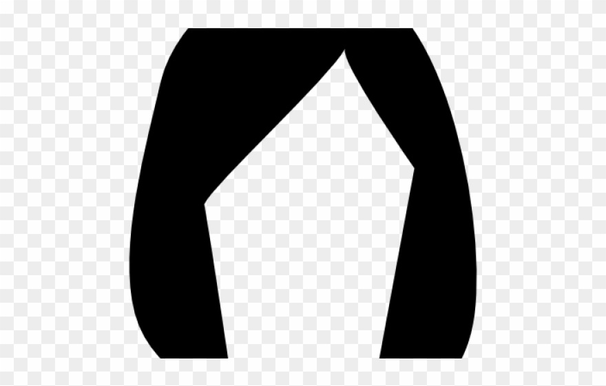 Black Hair Clipart Hair Outline - Png Download