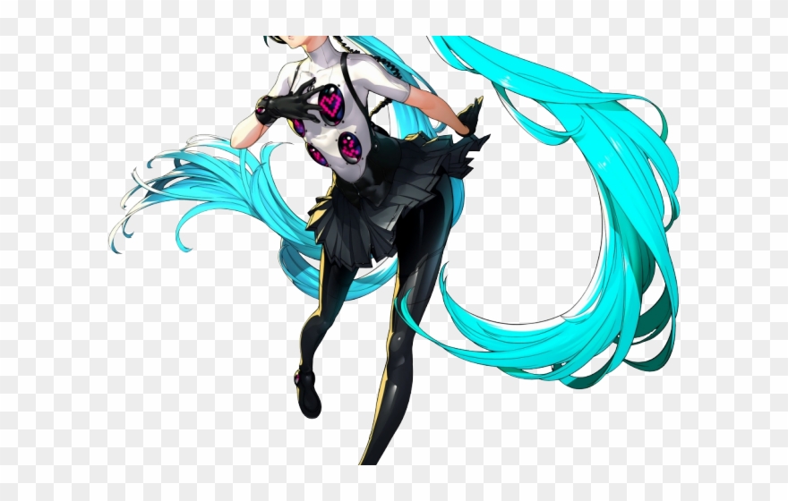 Hatsune Miku Clipart Design - Persona 4 Dancing All Night Concept Art - Png Download