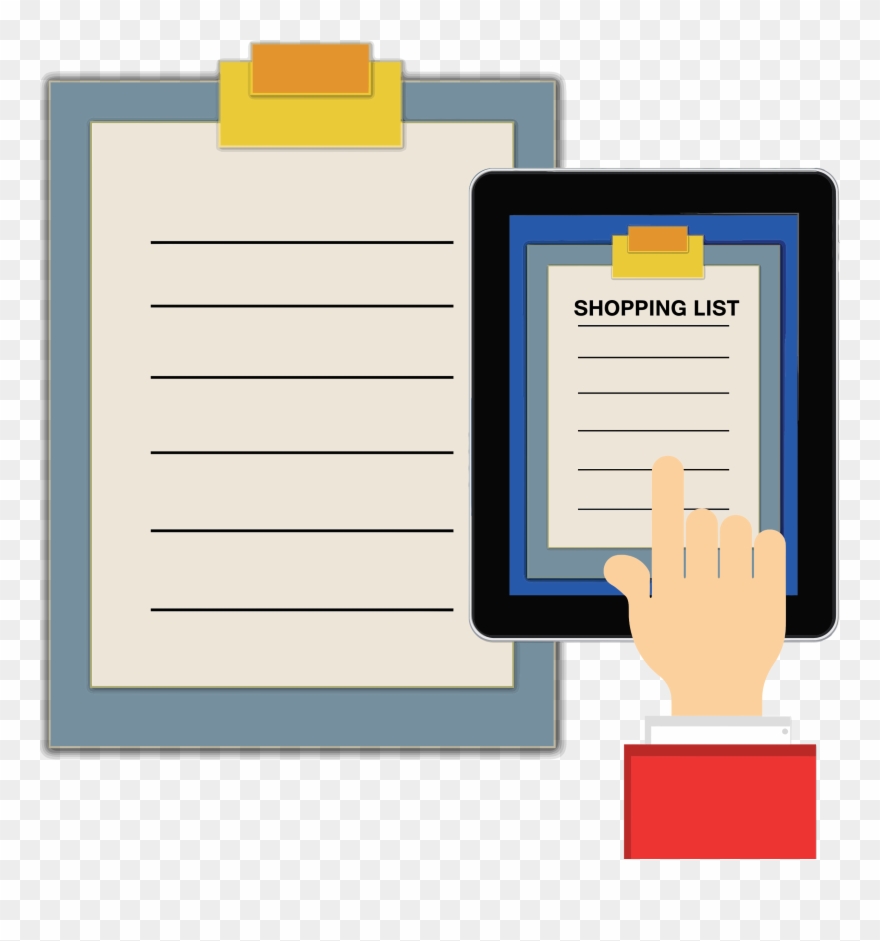 Shopping List Clip Art - Clip Art - Png Download