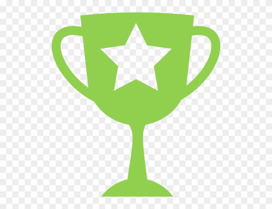 This Free Clip Arts Design Of Green White Trophy - Png Download