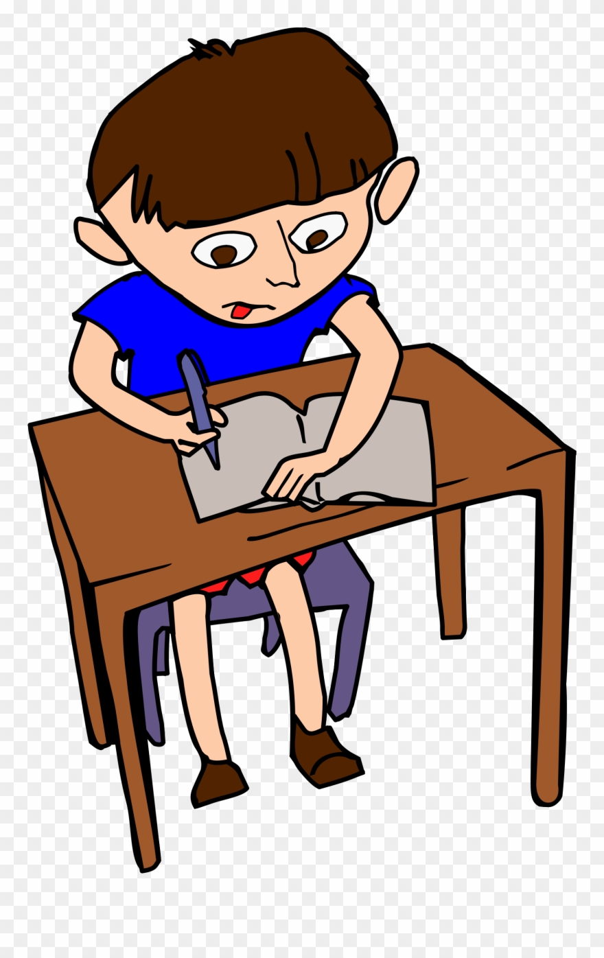 Desk Clipart Classroom Full - Homework I Love You - Png Download