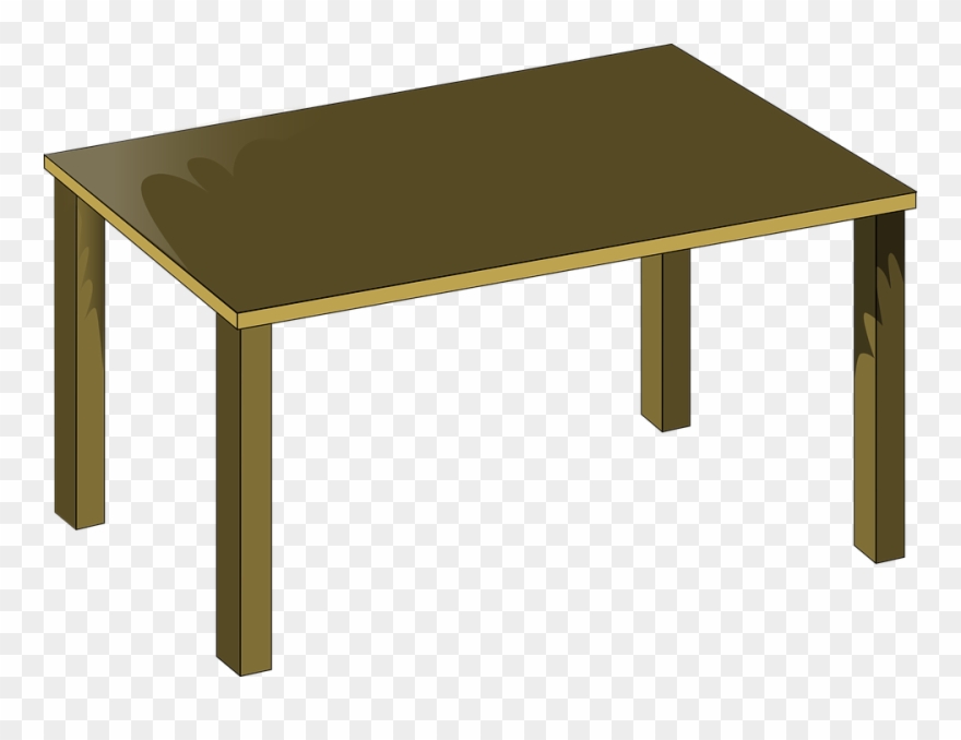 Living Room Clipart Wood Furniture - Table Clip Art - Png Download