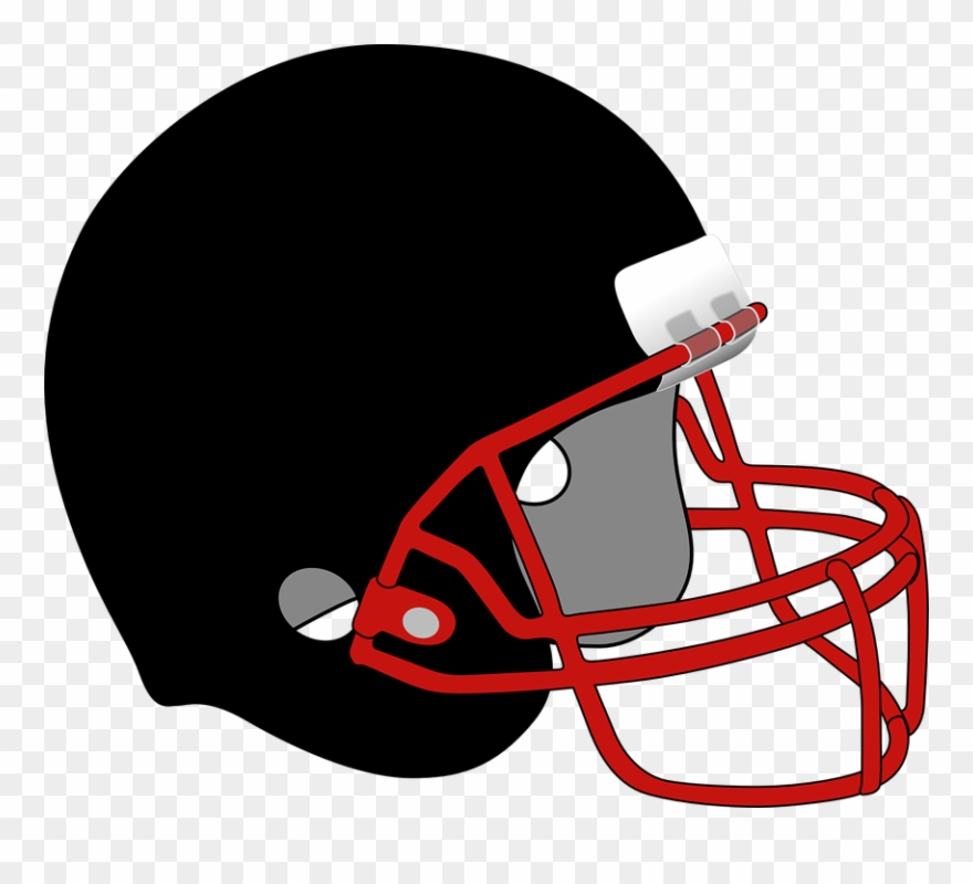 Greyhound Clipart Cricket Helmet - Black Football Helmet Png Transparent Png