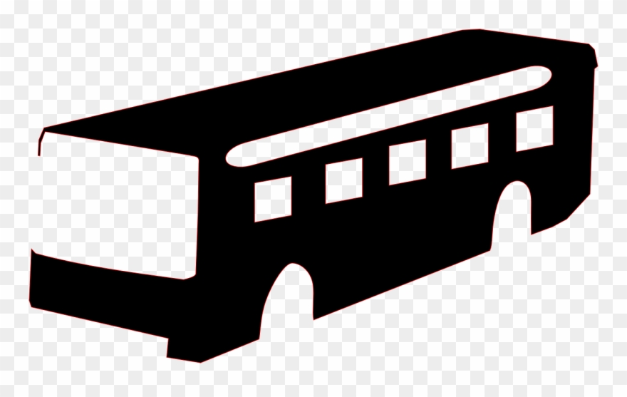 Free Bus Silhouette - Bus Silhouette Png Clipart