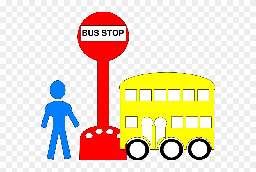 Bus Station Cartoon Clipart