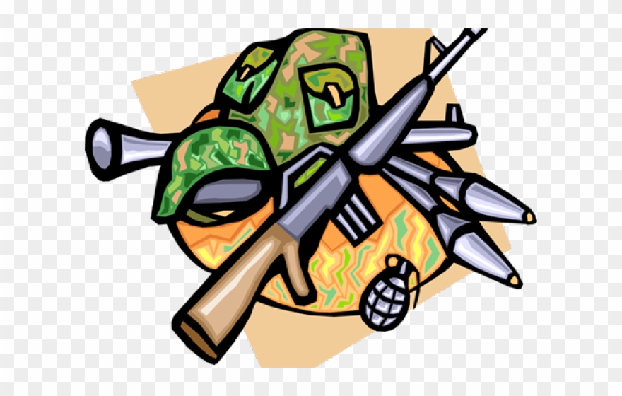 Military Clipart Army Gear - Military Weapons Clipart - Png Download