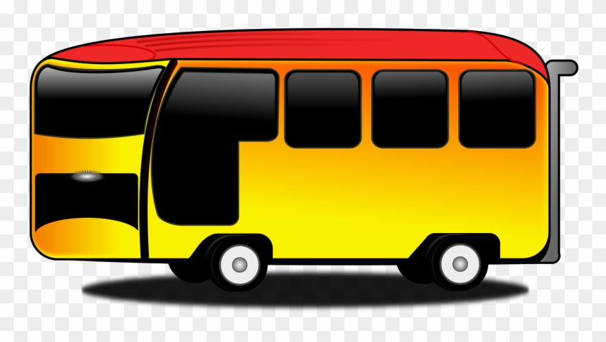 School Bus Yellow Van Transport - Bus Cartoon Transparent Clipart