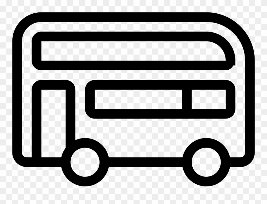 Double Decker Bus Icon - Stationwagon Icon Clipart