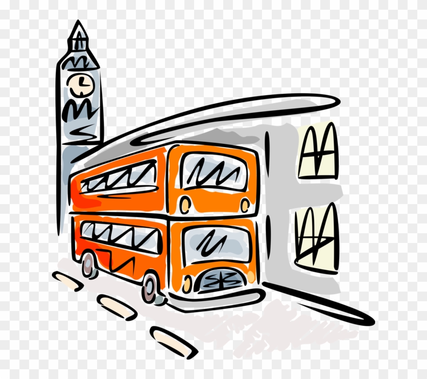 Vector Illustration Of Double-decker Public Transport - Clip Art - Png Download