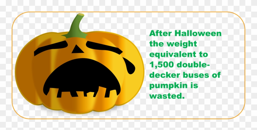 That's The Same As 1,500 Double-decker Buses Of Pumpkins - Sad Jack O Lantern Face Clipart