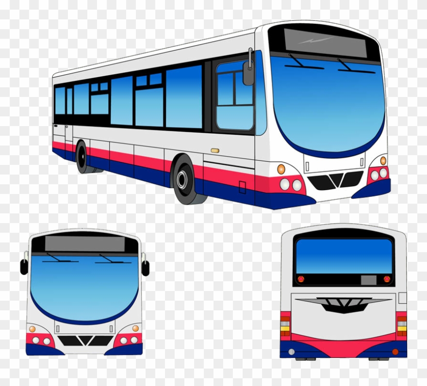 Transit Bus Public Transport Clip Art - Transporte Animado - Png Download