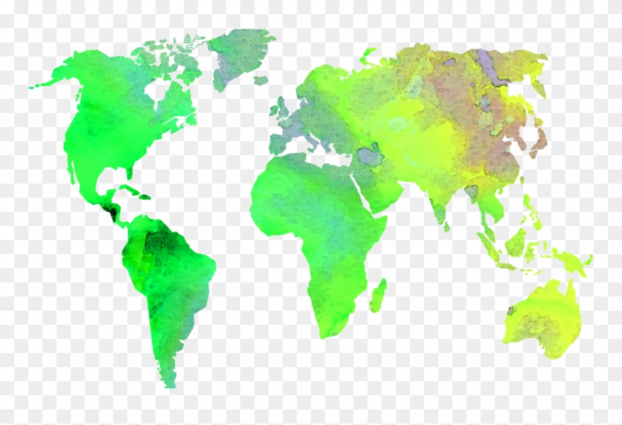 Picture Of Diagram World - Transparent Background High Resolution World Map Clipart