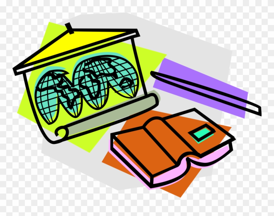 Vector Illustration Of School Classroom Geography Project - Clip Art - Png Download